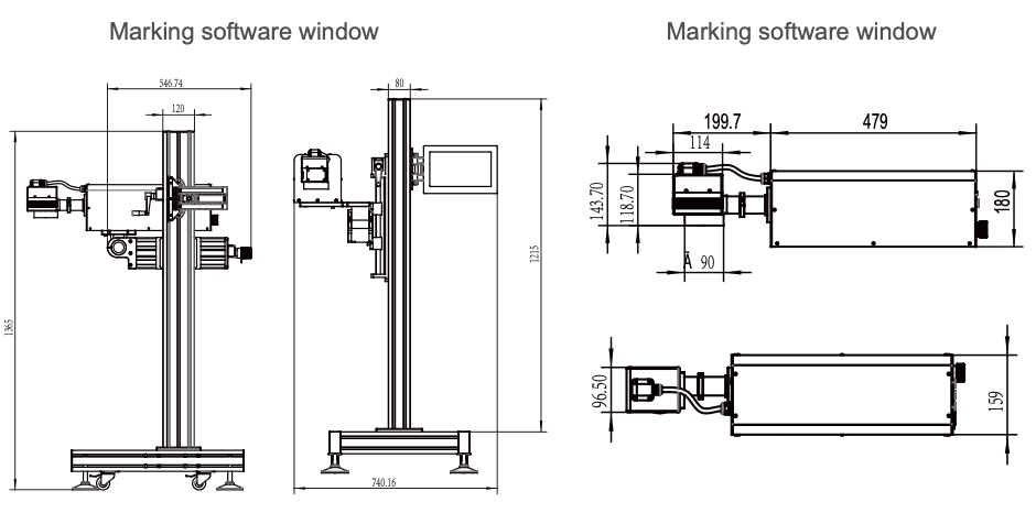 Marcadora Láser UV parametros